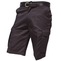 Black - Front - Warrior Mens Cargo Work Shorts