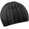 Charcoal - Back - Beechfield Unisex Winter Chunky Ribbed Beanie Hat
