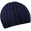 Oxford Navy - Back - Beechfield Unisex Winter Chunky Ribbed Beanie Hat