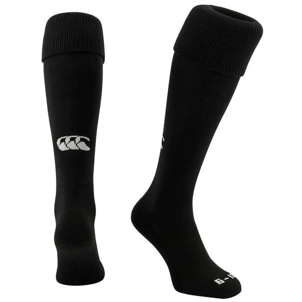 Black - Back - Canterbury Mens Playing Rugby Sport Socks
