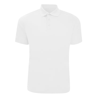 White - Front - Glenmuir Mens Plain Mercerised Short Sleeve Polo Shirt