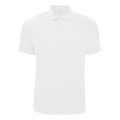 White - Front - Glenmuir Mens Plain Mercerised Short Sleeve Polo Shirt