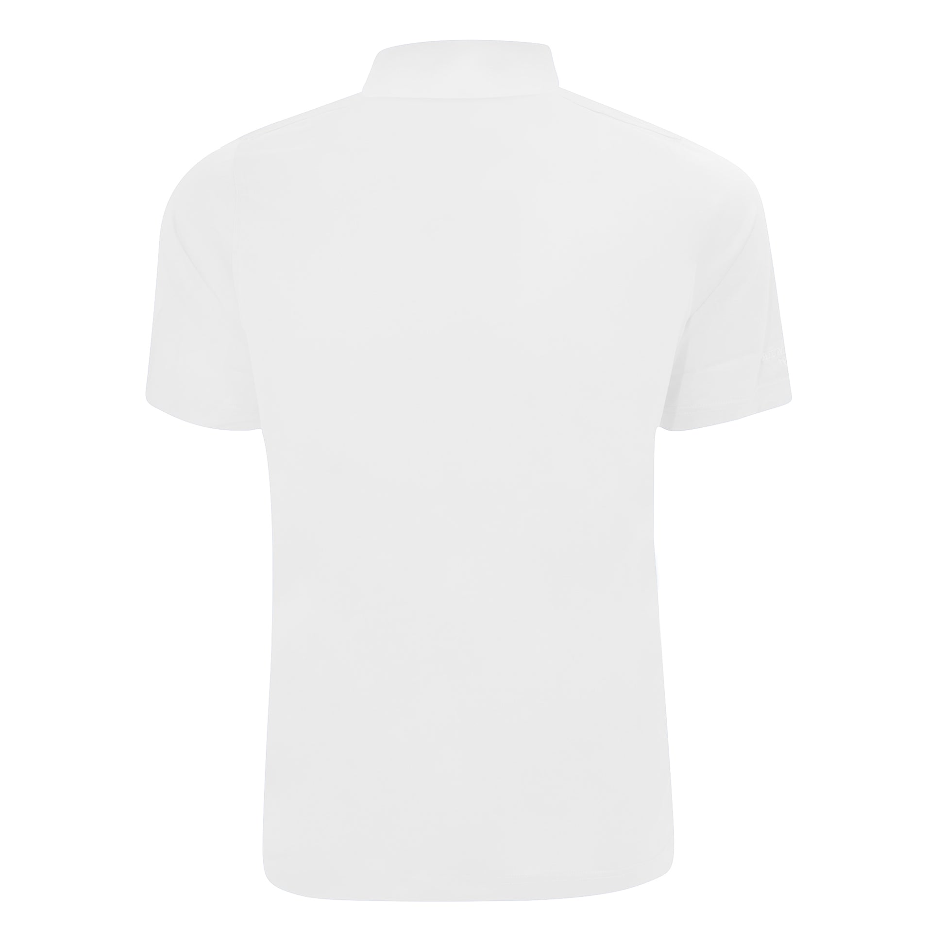 White - Back - Glenmuir Mens Plain Mercerised Short Sleeve Polo Shirt