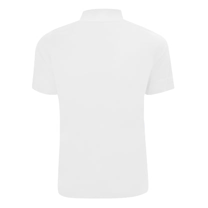 White - Back - Glenmuir Mens Plain Mercerised Short Sleeve Polo Shirt