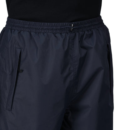 Navy - Back - Regatta Mens Linton Overtrousers (Waterproof, Windproof and Breathable)