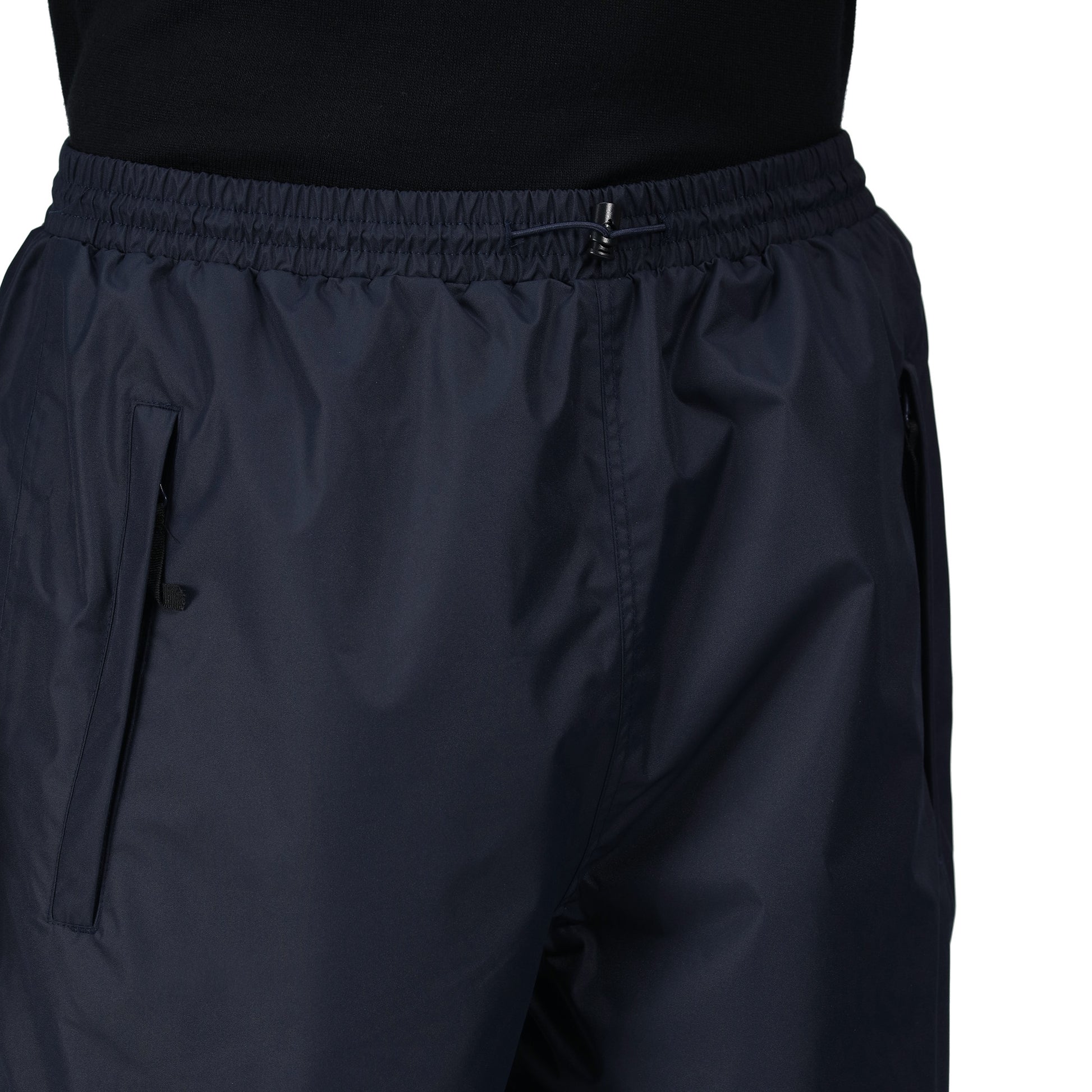 Navy - Back - Regatta Mens Linton Overtrousers (Waterproof, Windproof and Breathable)