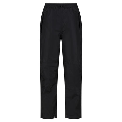Black - Front - Regatta Mens Linton Overtrousers (Waterproof, Windproof and Breathable)