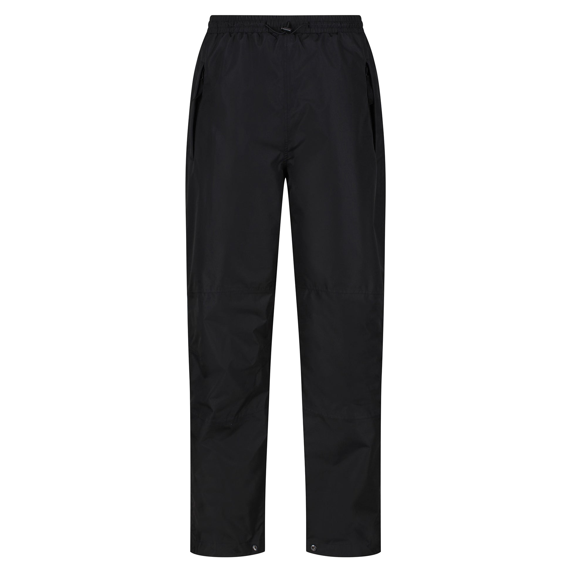Black - Front - Regatta Mens Linton Overtrousers (Waterproof, Windproof and Breathable)