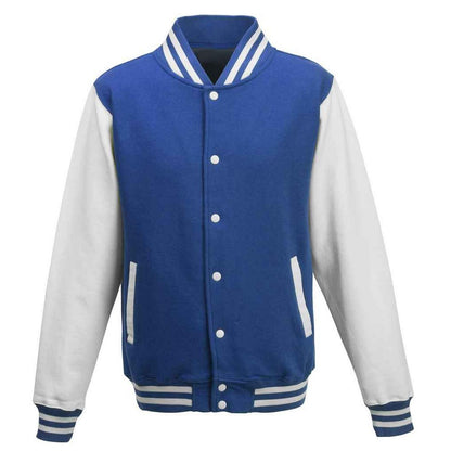 Royal Blue-White - Front - Awdis Unisex Varsity Jacket