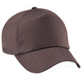 Chocolate - Front - Beechfield Unisex Plain Original 5 Panel Baseball Cap