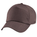 Chocolate - Back - Beechfield Unisex Plain Original 5 Panel Baseball Cap