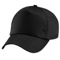 Black - Back - Beechfield Unisex Plain Original 5 Panel Baseball Cap