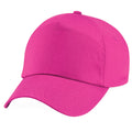 Fuchsia - Back - Beechfield Unisex Plain Original 5 Panel Baseball Cap