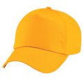 Gold - Back - Beechfield Unisex Plain Original 5 Panel Baseball Cap