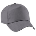 Graphite Grey - Front - Beechfield Unisex Plain Original 5 Panel Baseball Cap