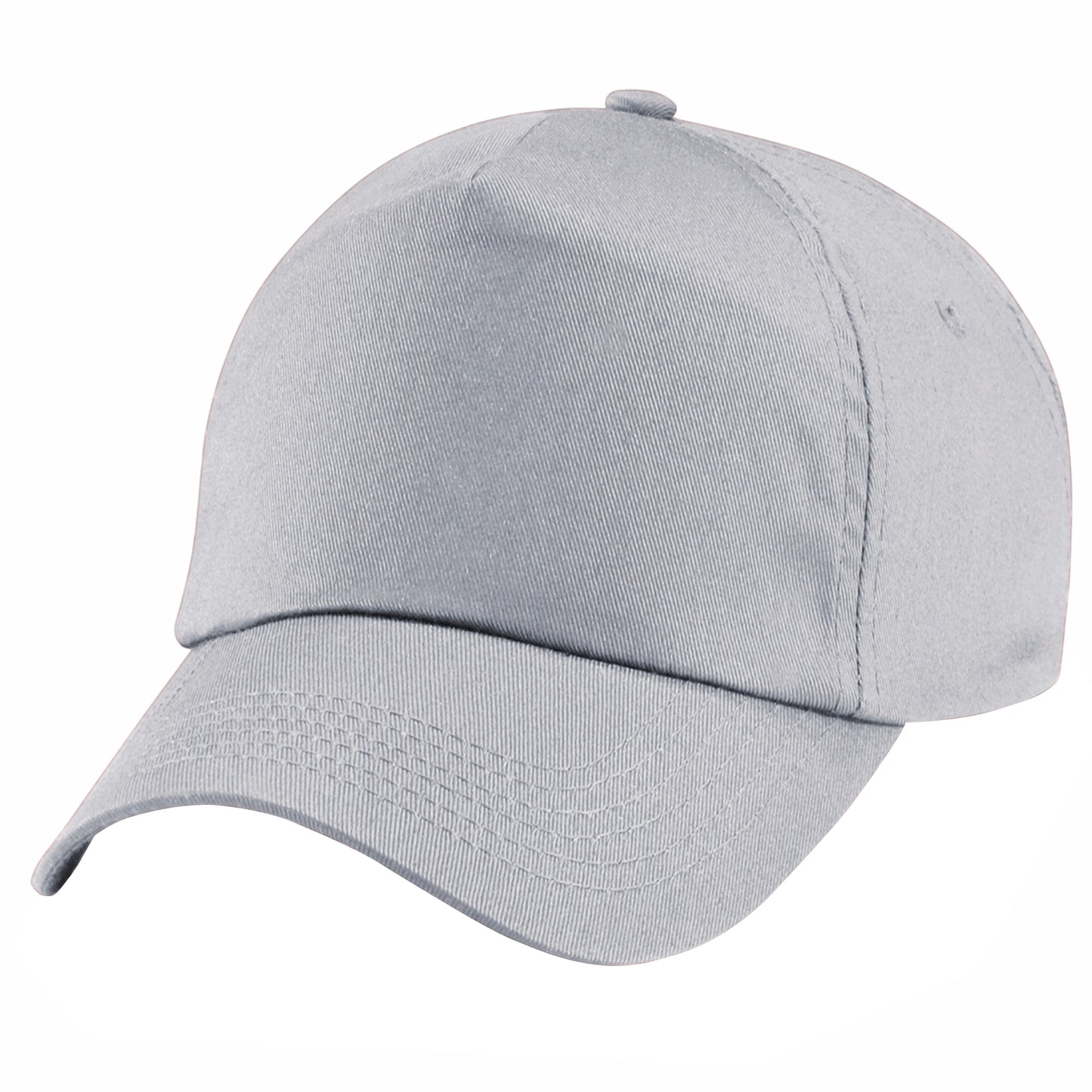 Light Grey - Back - Beechfield Unisex Plain Original 5 Panel Baseball Cap