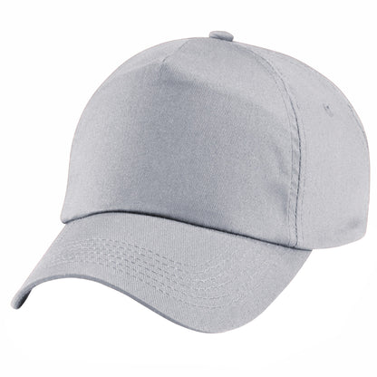Light Grey - Back - Beechfield Unisex Plain Original 5 Panel Baseball Cap