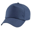 Navy - Back - Beechfield Unisex Plain Original 5 Panel Baseball Cap