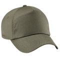 Olive Green - Front - Beechfield Unisex Plain Original 5 Panel Baseball Cap