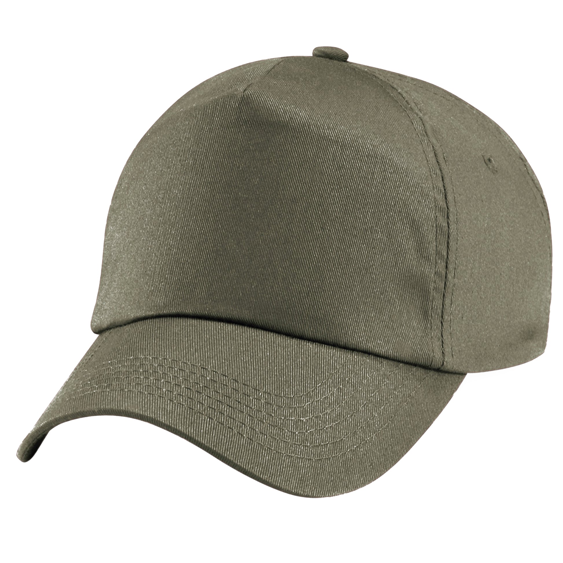 Olive Green - Back - Beechfield Unisex Plain Original 5 Panel Baseball Cap
