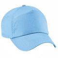 Sky Blue - Front - Beechfield Unisex Plain Original 5 Panel Baseball Cap