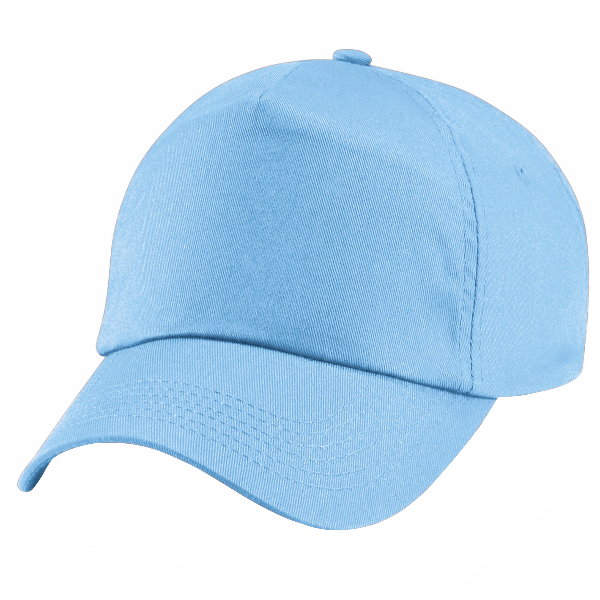 Sky Blue - Back - Beechfield Unisex Plain Original 5 Panel Baseball Cap