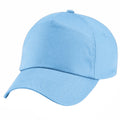 Sky Blue - Back - Beechfield Unisex Plain Original 5 Panel Baseball Cap