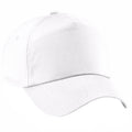 White - Front - Beechfield Unisex Plain Original 5 Panel Baseball Cap