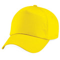 Yellow - Back - Beechfield Unisex Plain Original 5 Panel Baseball Cap