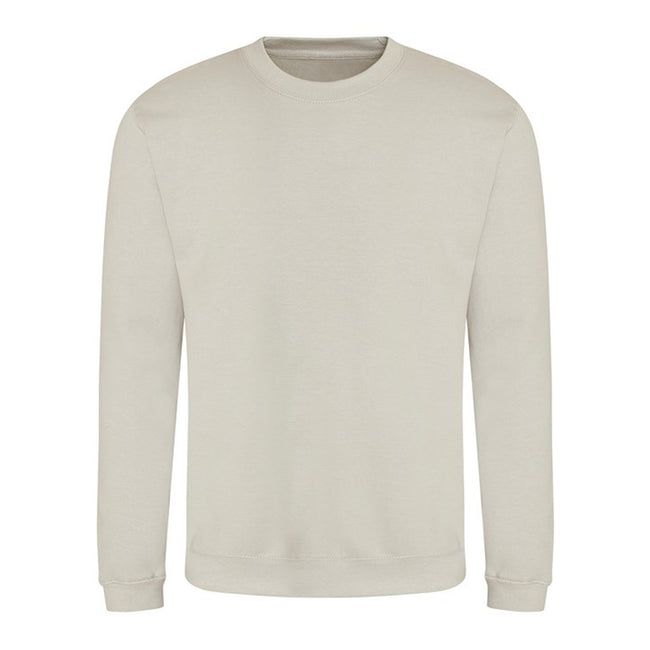 Natural Stone - Front - AWDis Just Hoods AWDis Unisex Crew Neck Plain Sweatshirt (280 GSM)