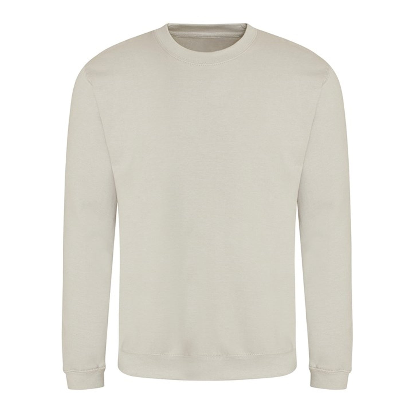 Natural Stone - Front - AWDis Just Hoods AWDis Unisex Crew Neck Plain Sweatshirt (280 GSM)