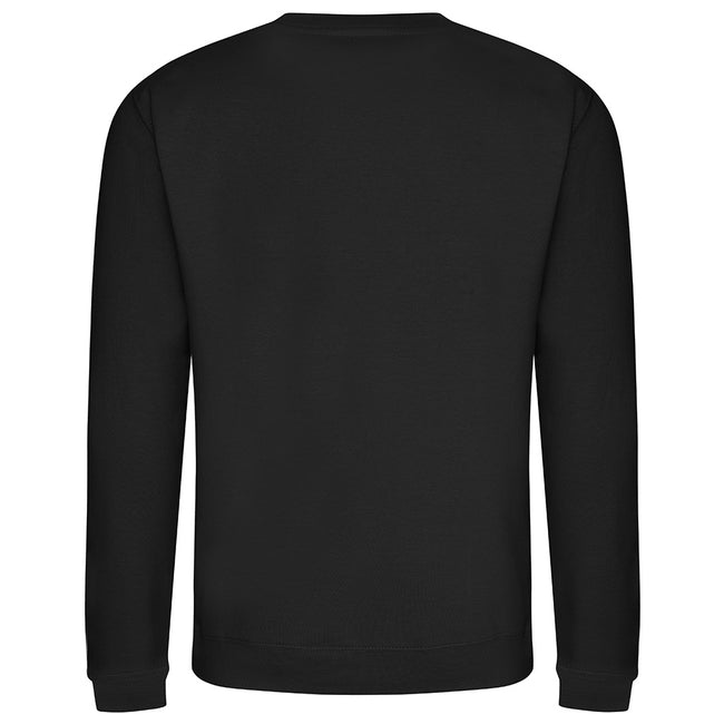 Jet Black - Back - AWDis Just Hoods AWDis Unisex Crew Neck Plain Sweatshirt (280 GSM)