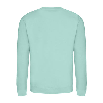 Mint - Back - AWDis Just Hoods AWDis Unisex Crew Neck Plain Sweatshirt (280 GSM)