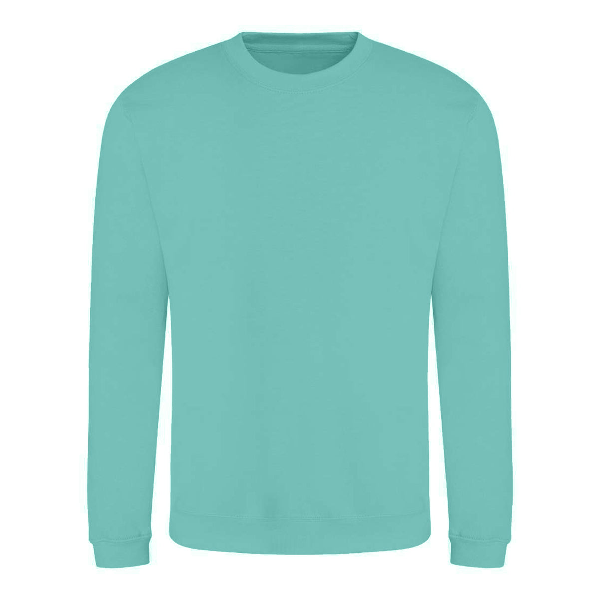 Lagoon Blue - Front - AWDis Just Hoods AWDis Unisex Crew Neck Plain Sweatshirt (280 GSM)