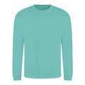 Lagoon Blue - Front - AWDis Just Hoods AWDis Unisex Crew Neck Plain Sweatshirt (280 GSM)