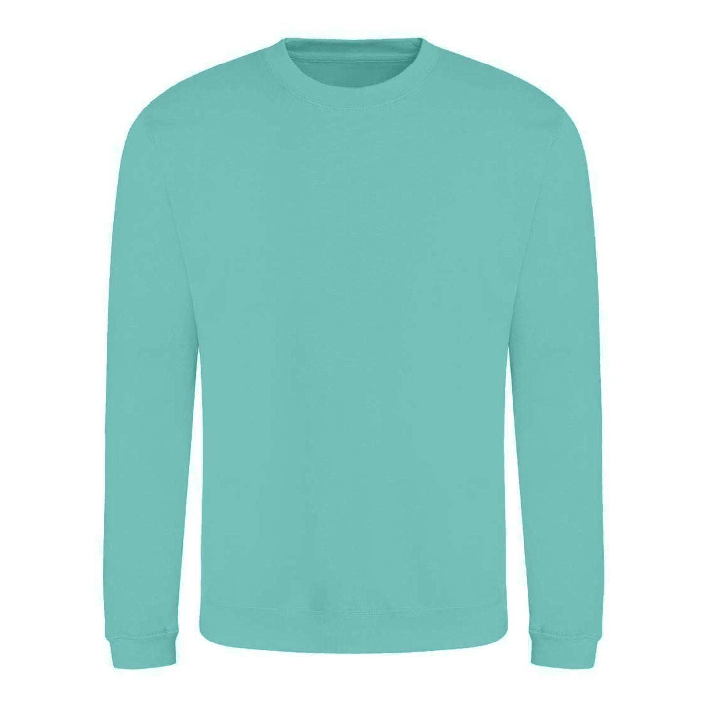 Lagoon Blue - Front - AWDis Just Hoods AWDis Unisex Crew Neck Plain Sweatshirt (280 GSM)