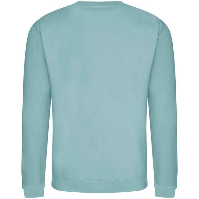 Seafoam - Back - AWDis Just Hoods AWDis Unisex Crew Neck Plain Sweatshirt (280 GSM)