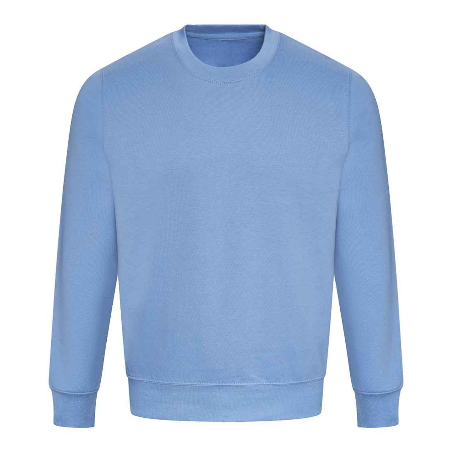 Cornflower Blue - Front - AWDis Just Hoods AWDis Unisex Crew Neck Plain Sweatshirt (280 GSM)