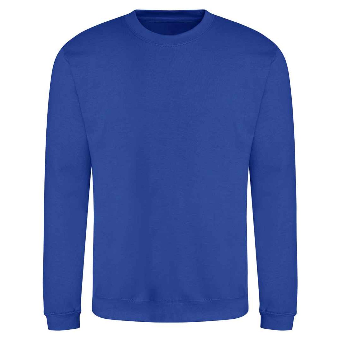 Bright Royal - Front - AWDis Just Hoods AWDis Unisex Crew Neck Plain Sweatshirt (280 GSM)