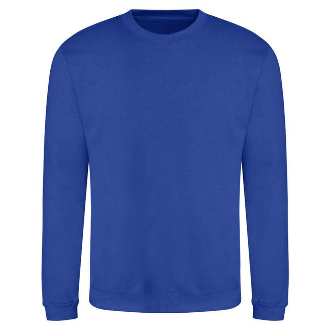 Bright Royal - Front - AWDis Just Hoods AWDis Unisex Crew Neck Plain Sweatshirt (280 GSM)