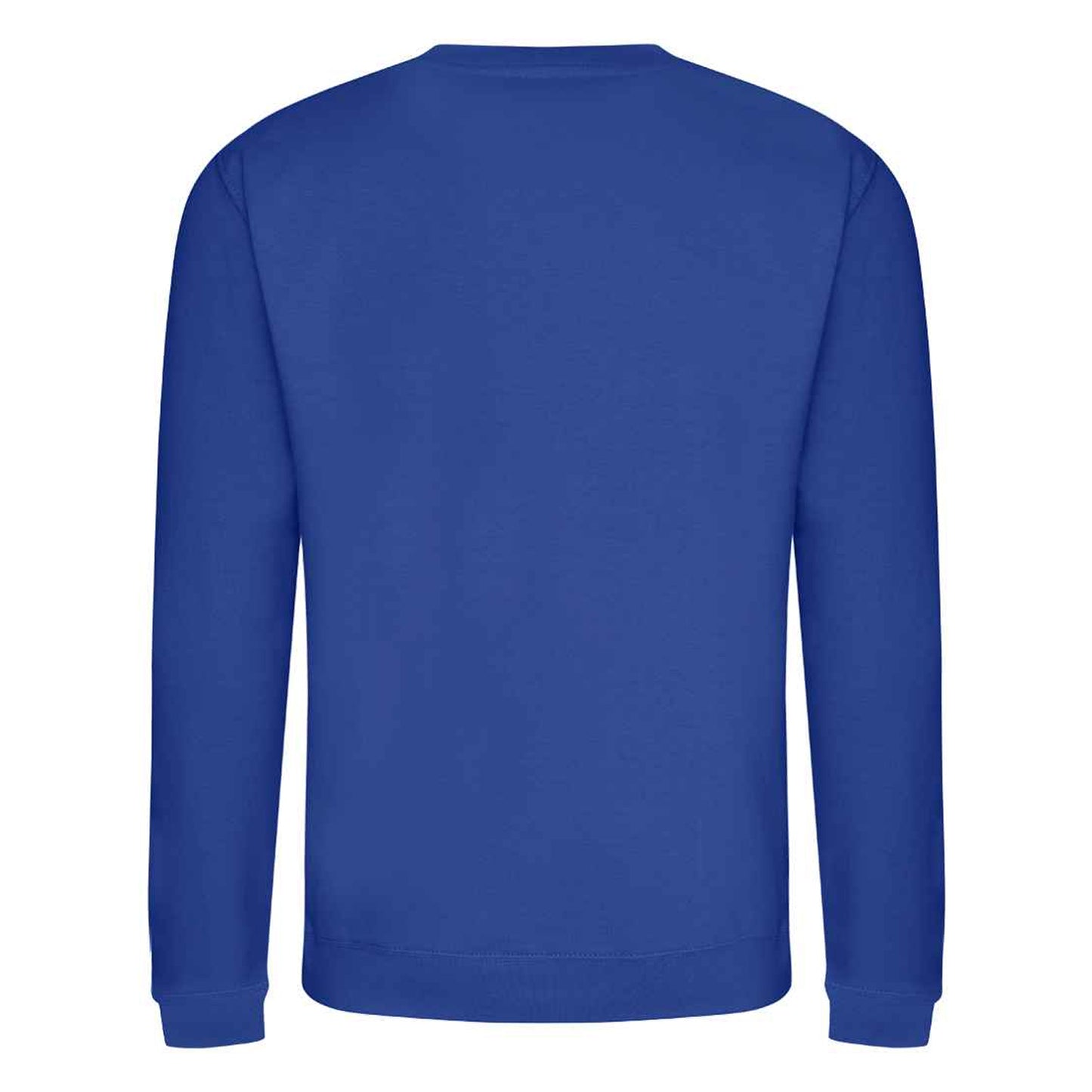 Bright Royal - Back - AWDis Just Hoods AWDis Unisex Crew Neck Plain Sweatshirt (280 GSM)