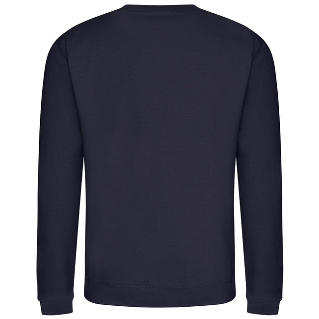 New French Navy - Back - AWDis Just Hoods AWDis Unisex Crew Neck Plain Sweatshirt (280 GSM)