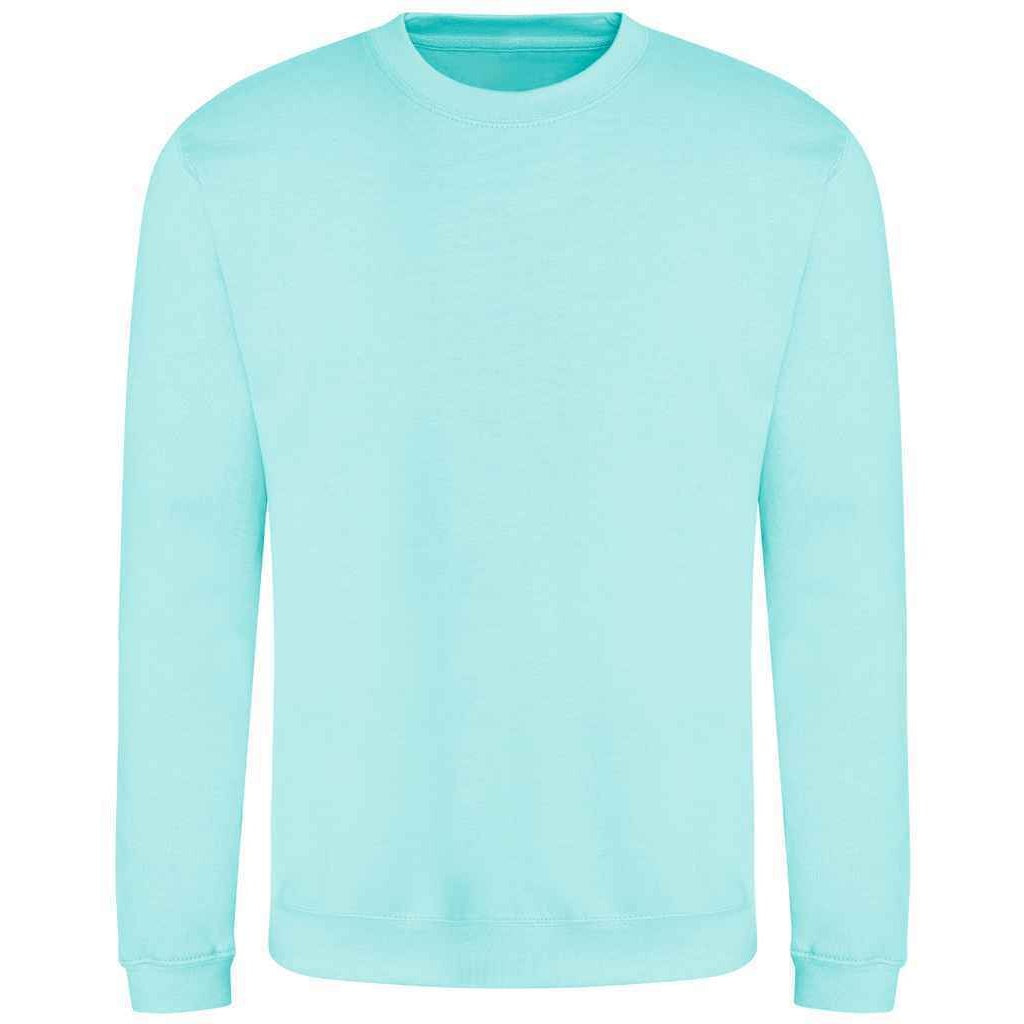 Peppermint - Front - AWDis Just Hoods AWDis Unisex Crew Neck Plain Sweatshirt (280 GSM)