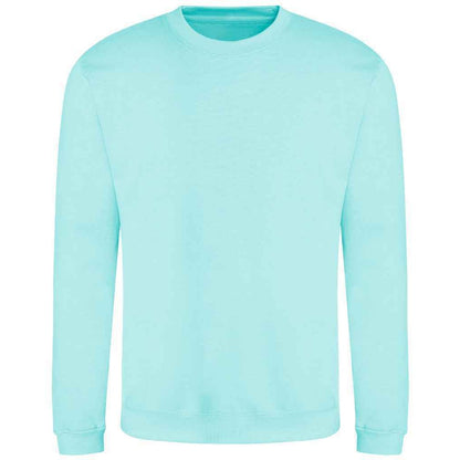 Peppermint - Front - AWDis Just Hoods AWDis Unisex Crew Neck Plain Sweatshirt (280 GSM)