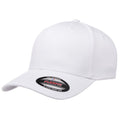 White - Front - Flexfit Childrens-Kids Wooly Combed Cap