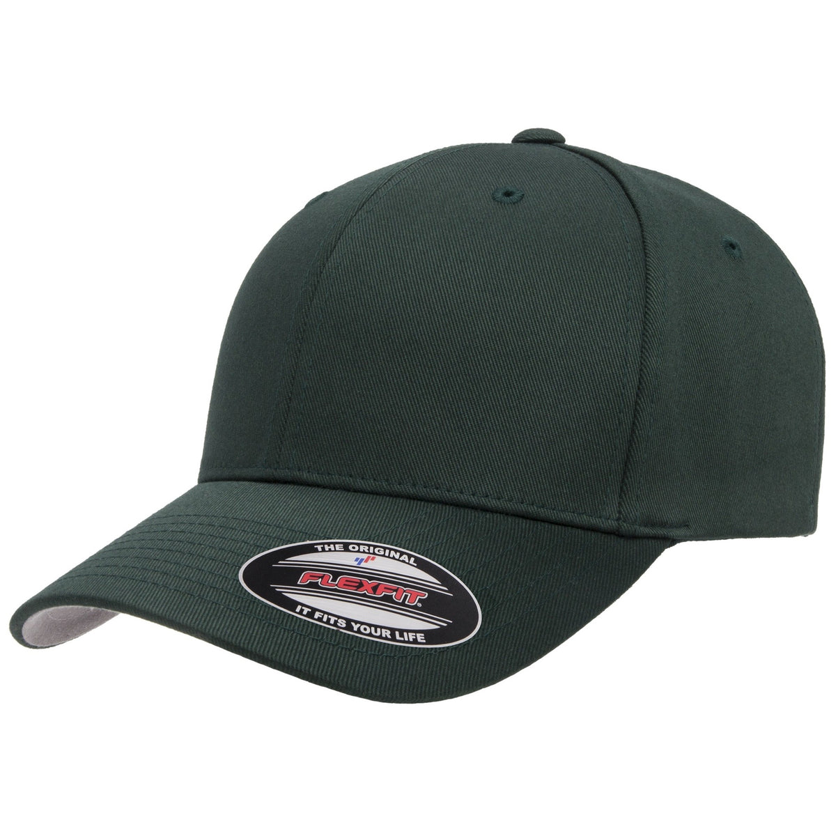 Spruce Green - Front - Flexfit Childrens-Kids Wooly Combed Cap