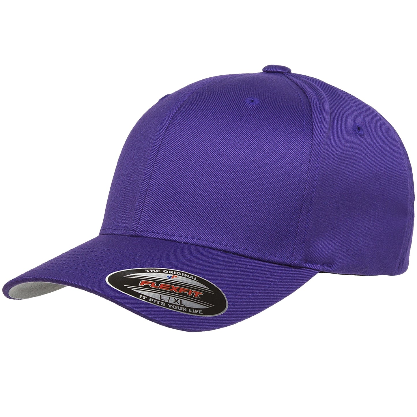 Purple - Front - Flexfit Childrens-Kids Wooly Combed Cap