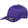 Purple - Front - Flexfit Childrens-Kids Wooly Combed Cap