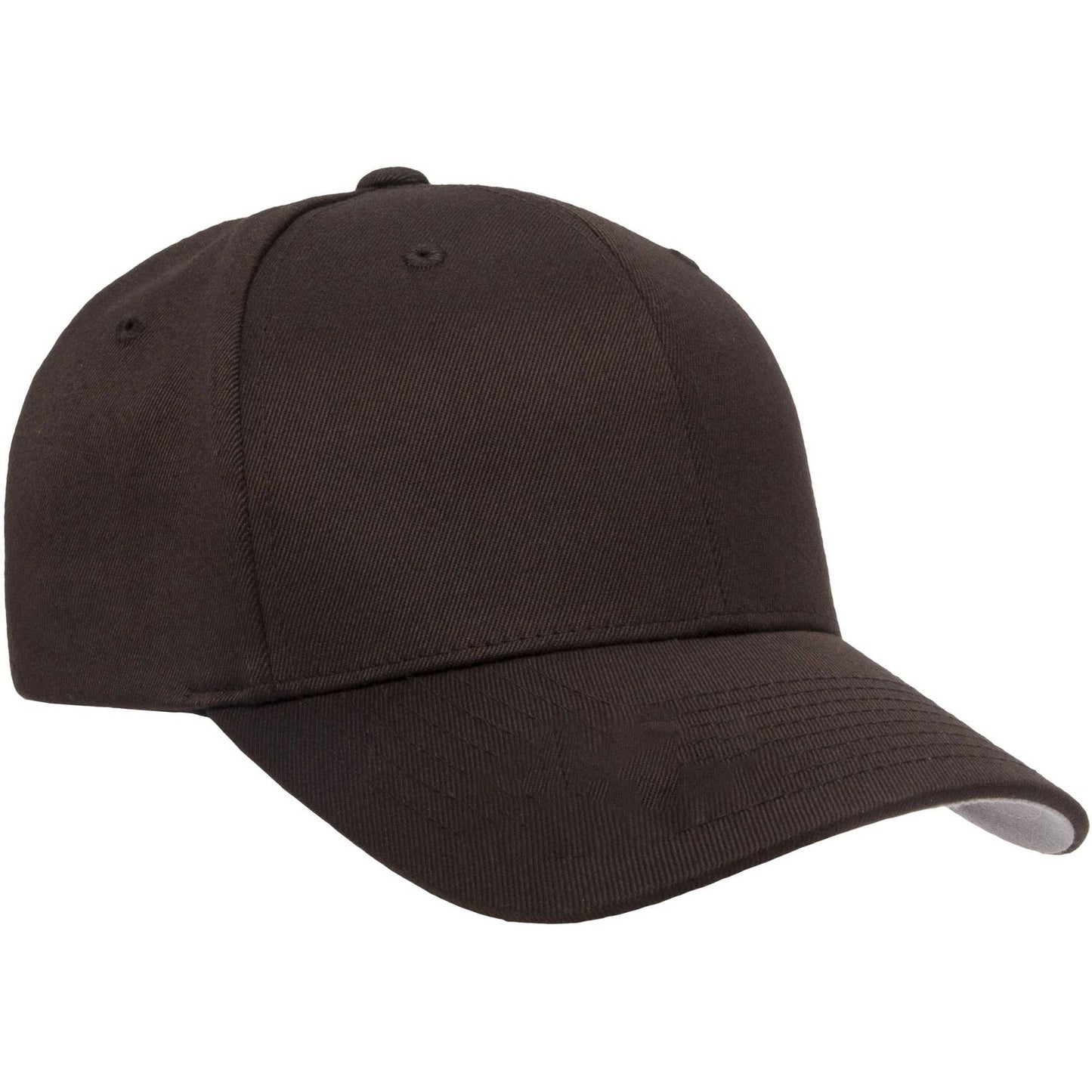 Brown - Back - Flexfit Childrens-Kids Wooly Combed Cap