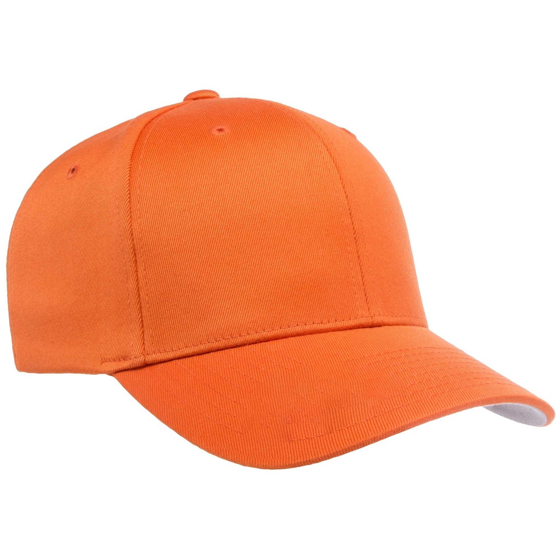 Orange - Back - Flexfit Childrens-Kids Wooly Combed Cap